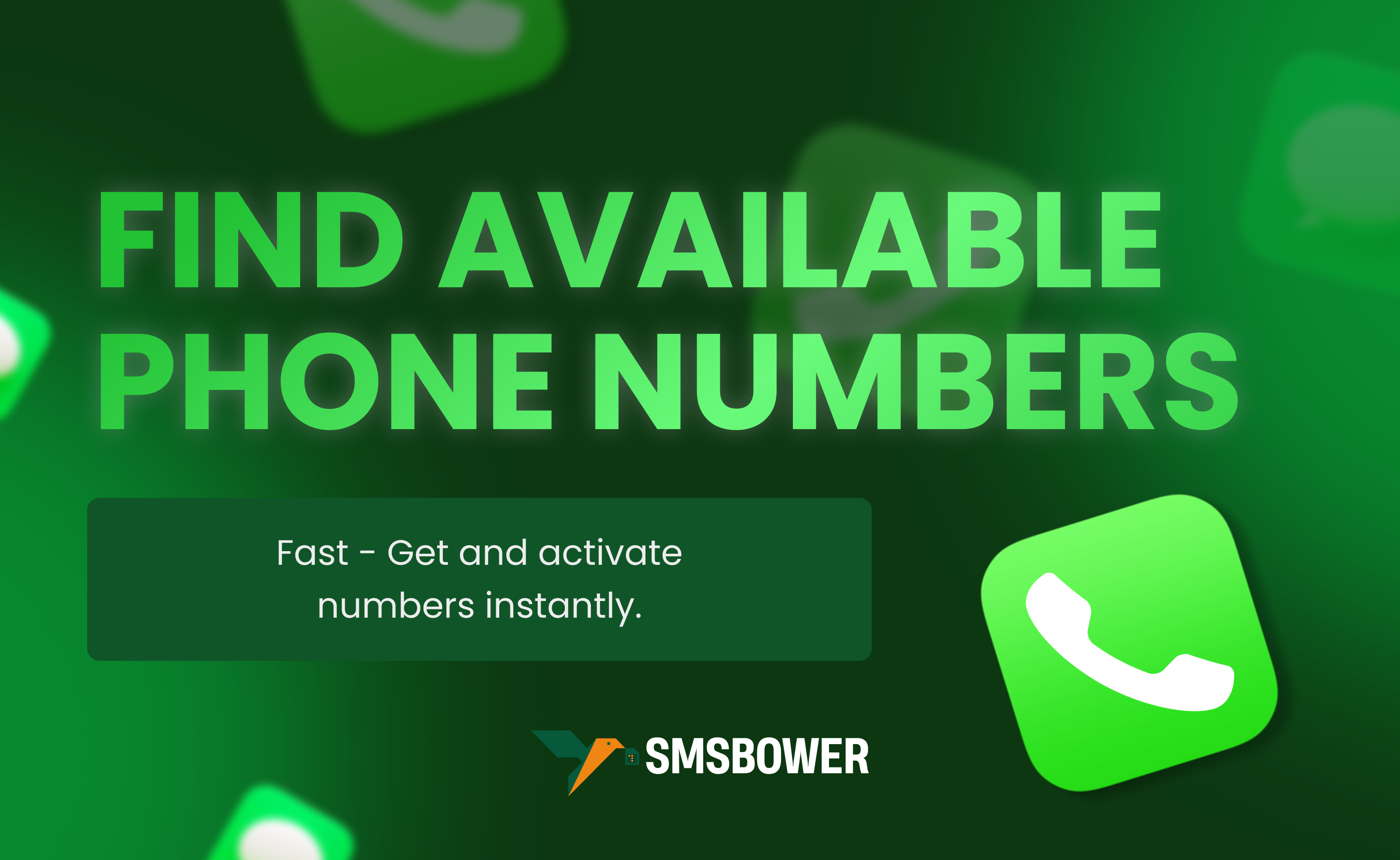 Find Available Phone Numbers for Activation with SMSBOWER's Virtual Numbers